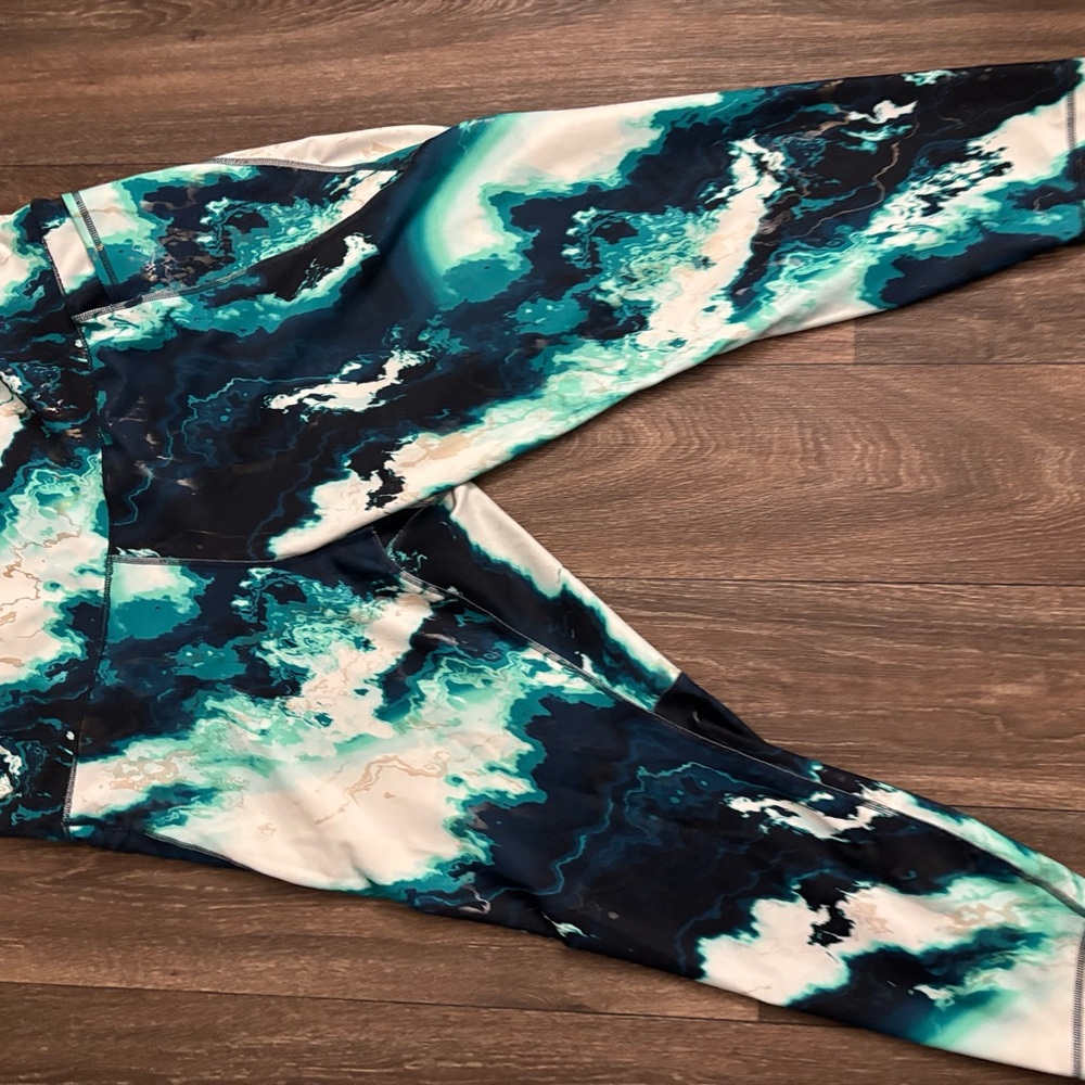 Old Navy Teal and Black Leggings